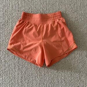 Lululemon Athletica Vibrant Orange Athletic Shorts
